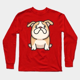 Fluffy French Bulldog cute dog drawing Long Sleeve T-Shirt